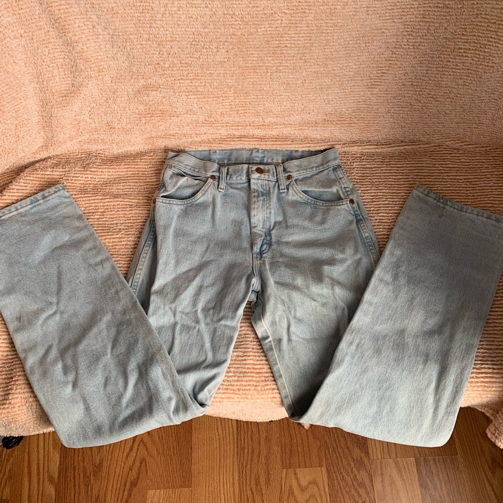 Unisex bleach blue retro pants